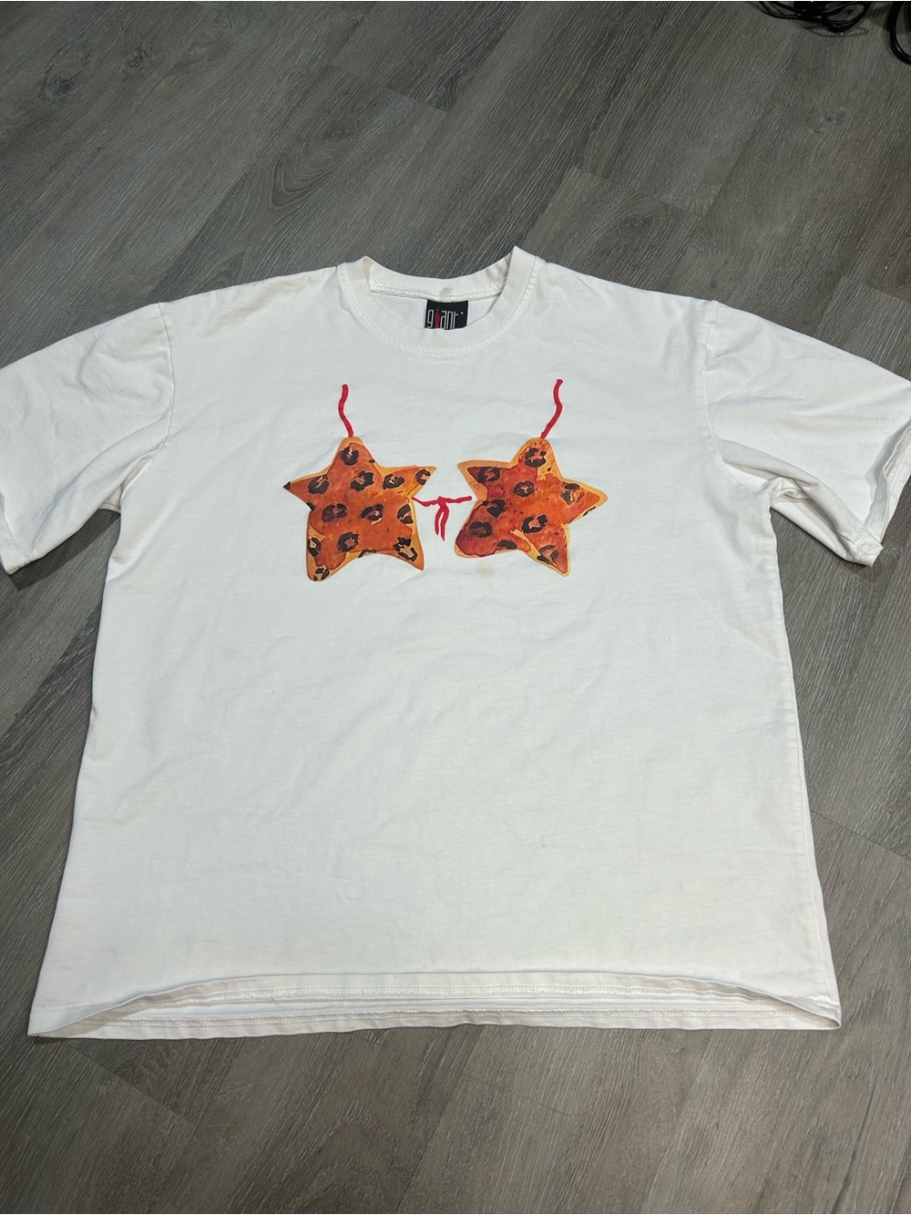 VTG GIANTS starfish bra tshirt Sz L